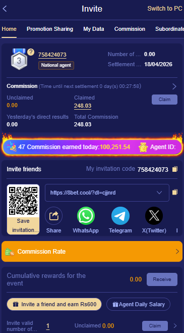8bet game referral bonus